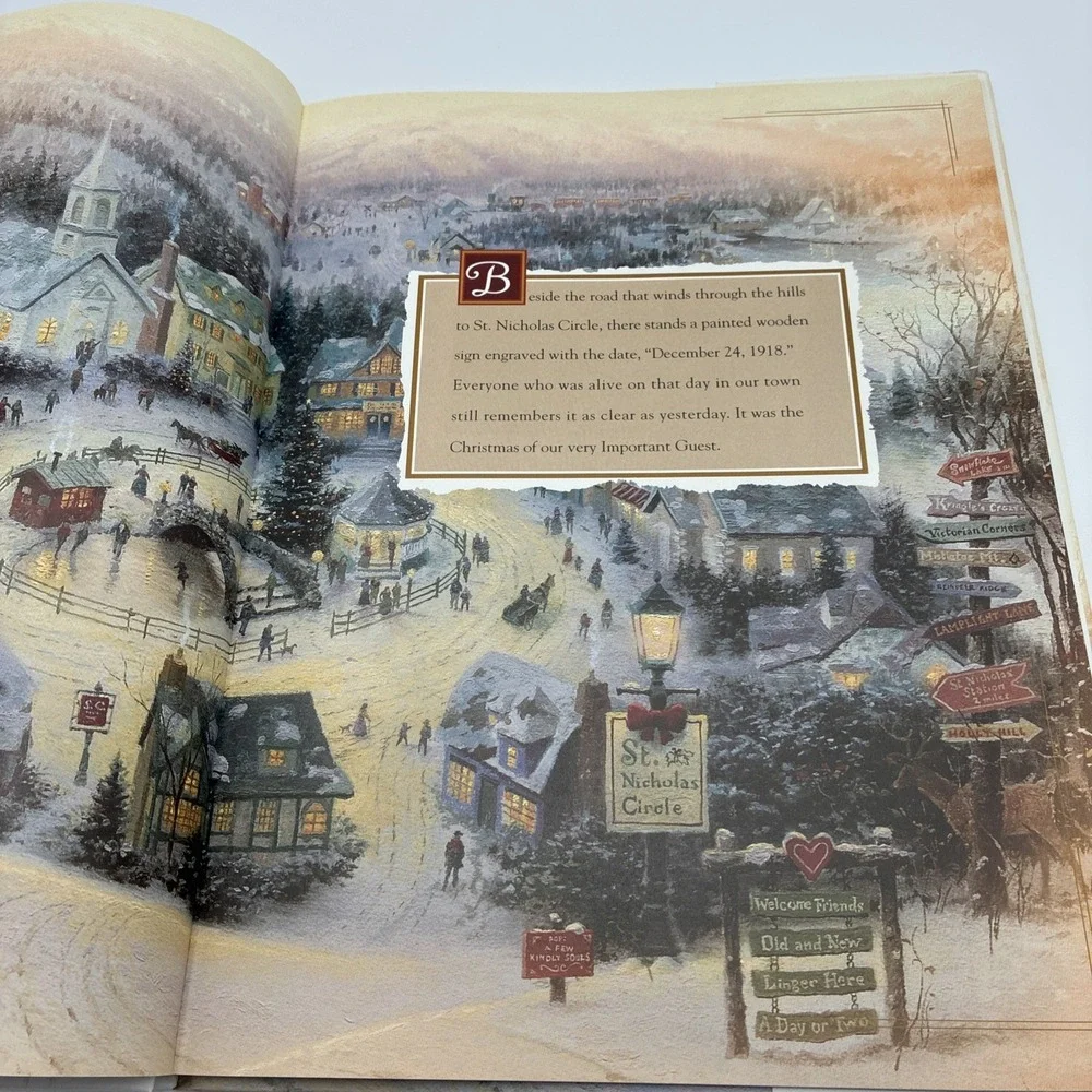 Thomas Kinkade A Childs Christmas at St Nicholas Circle Hardcover Book 1999